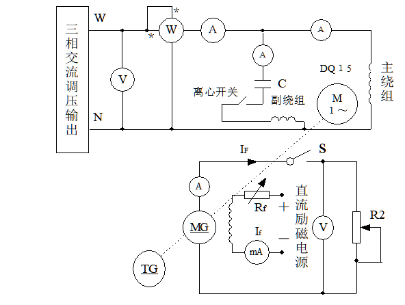 單相電容起動(dòng)異步電動(dòng)機(jī)接線圖