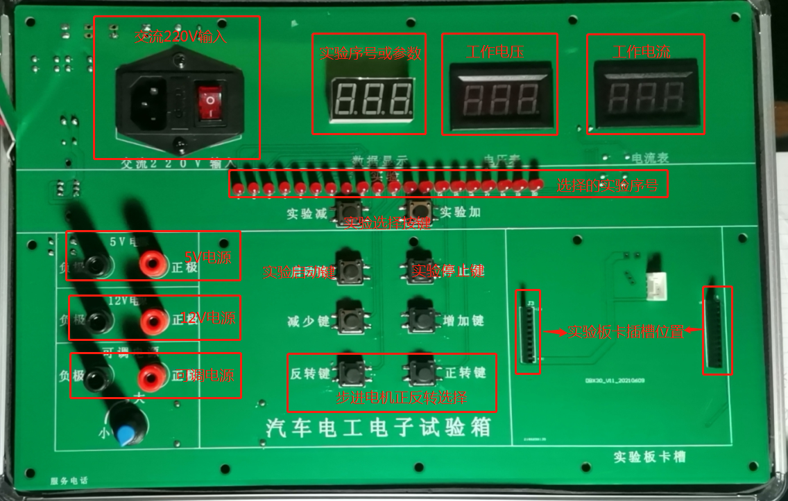 汽車電工電子試驗箱使用圖示